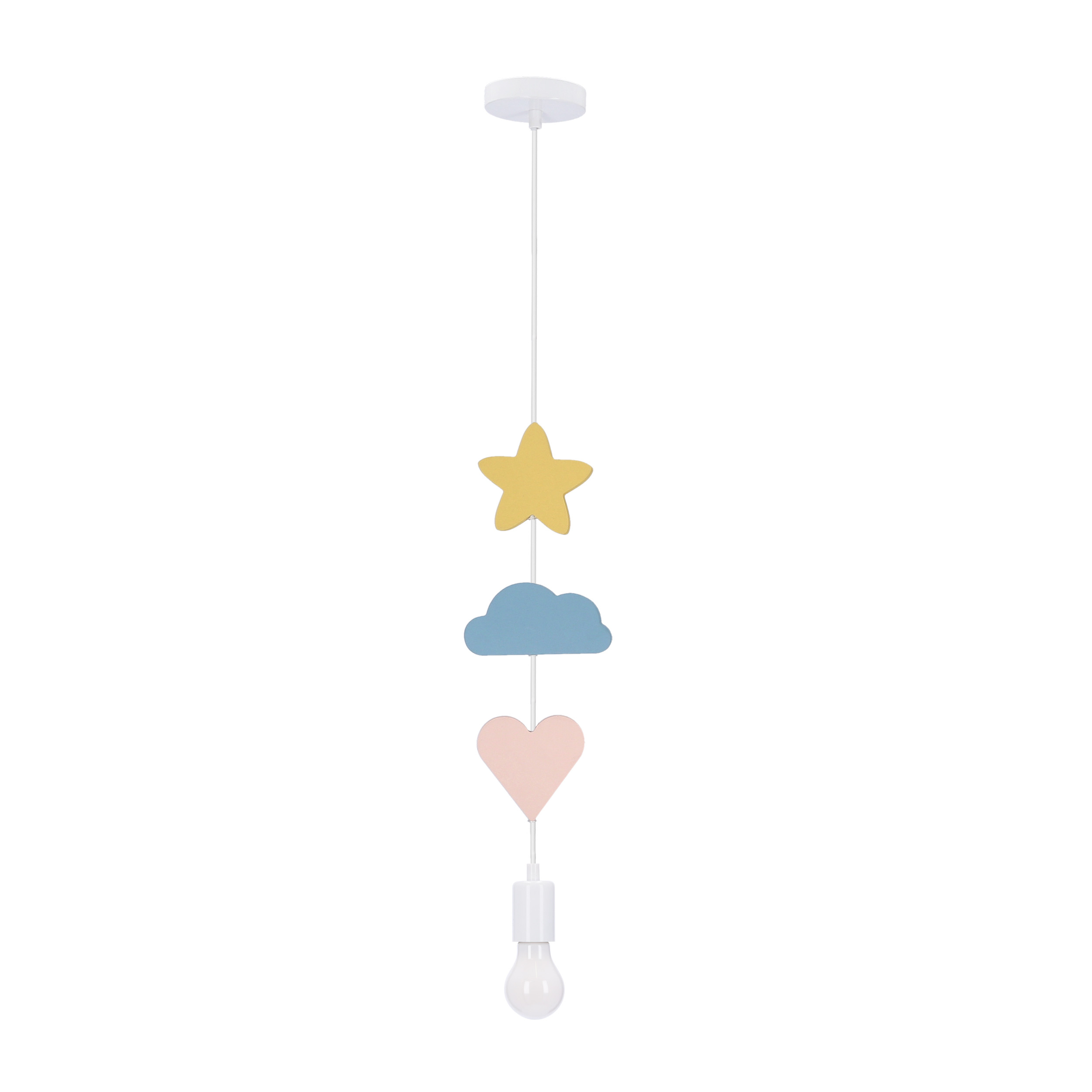 Lampa wisząca Heart serce chmurka i gwiazdka multikolor 1xE27x20W Candellux
