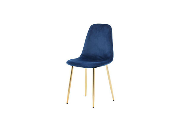 Chaise venture home en metal non empilable non pliable H. 86 cm interieur bleu