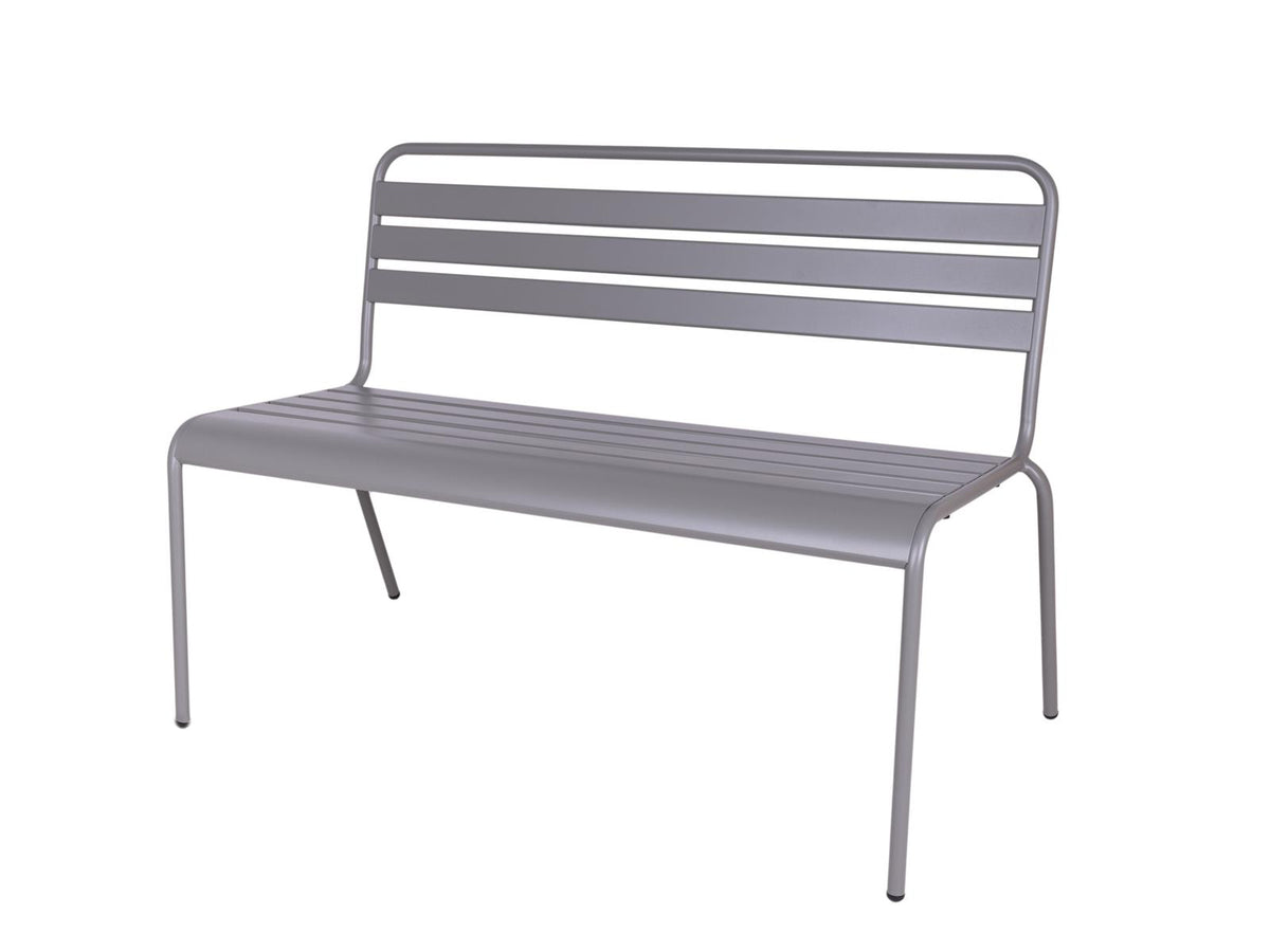 MaximaVida metalen tuinbank Max 120 cm muisgrijs