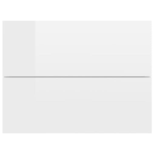 NNEVL Bedside Cabinets 2 pcs High Gloss White 40x30x30 cm Chipboard