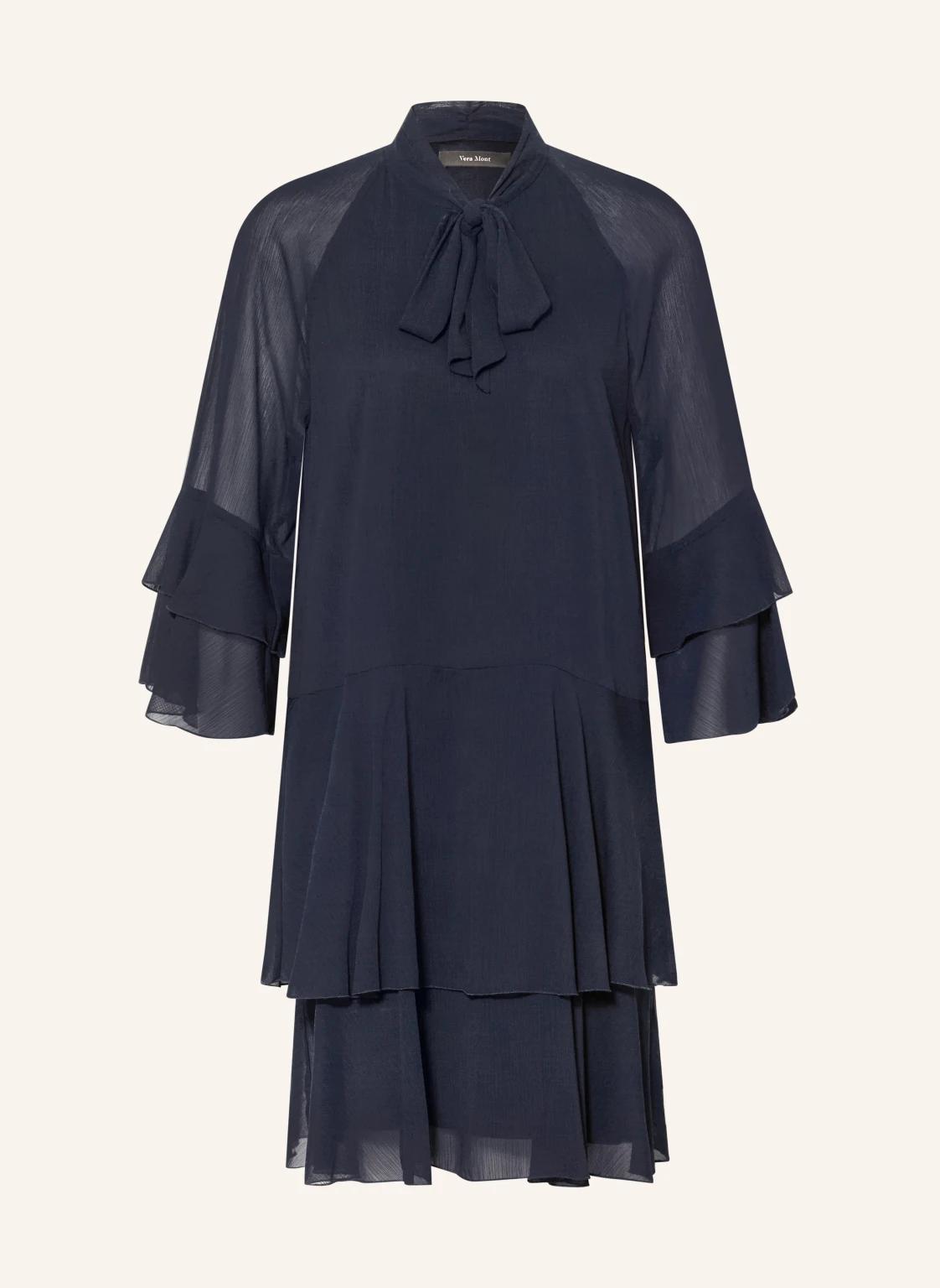 Vera Mont Cocktailkleid mit Schluppe und Volants