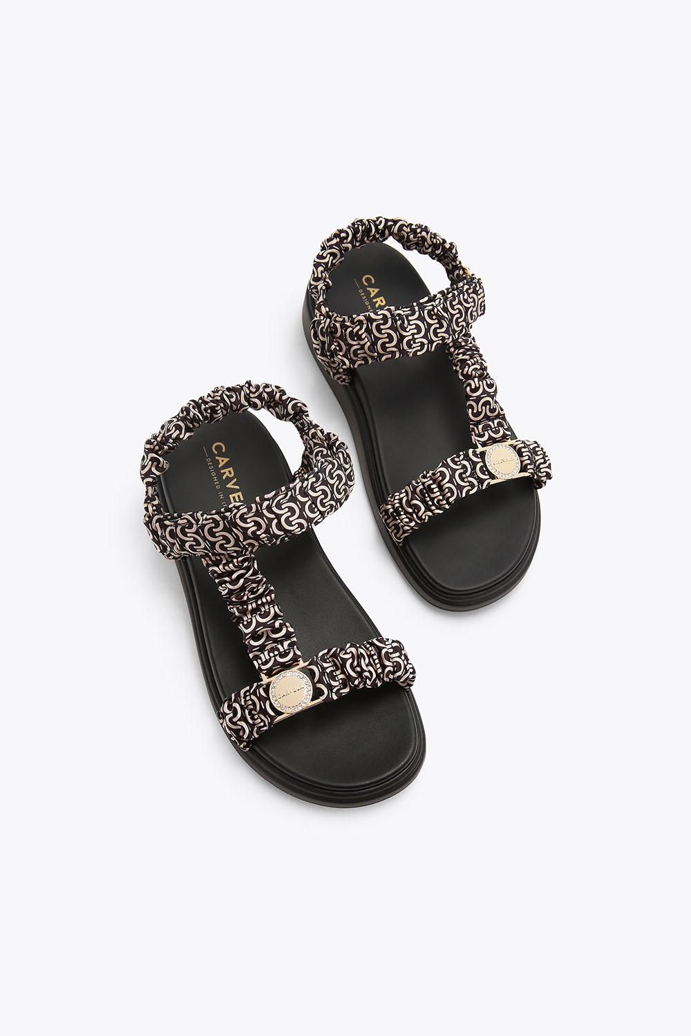 Carvela Novara Flatform Sandal' Satin Sandals