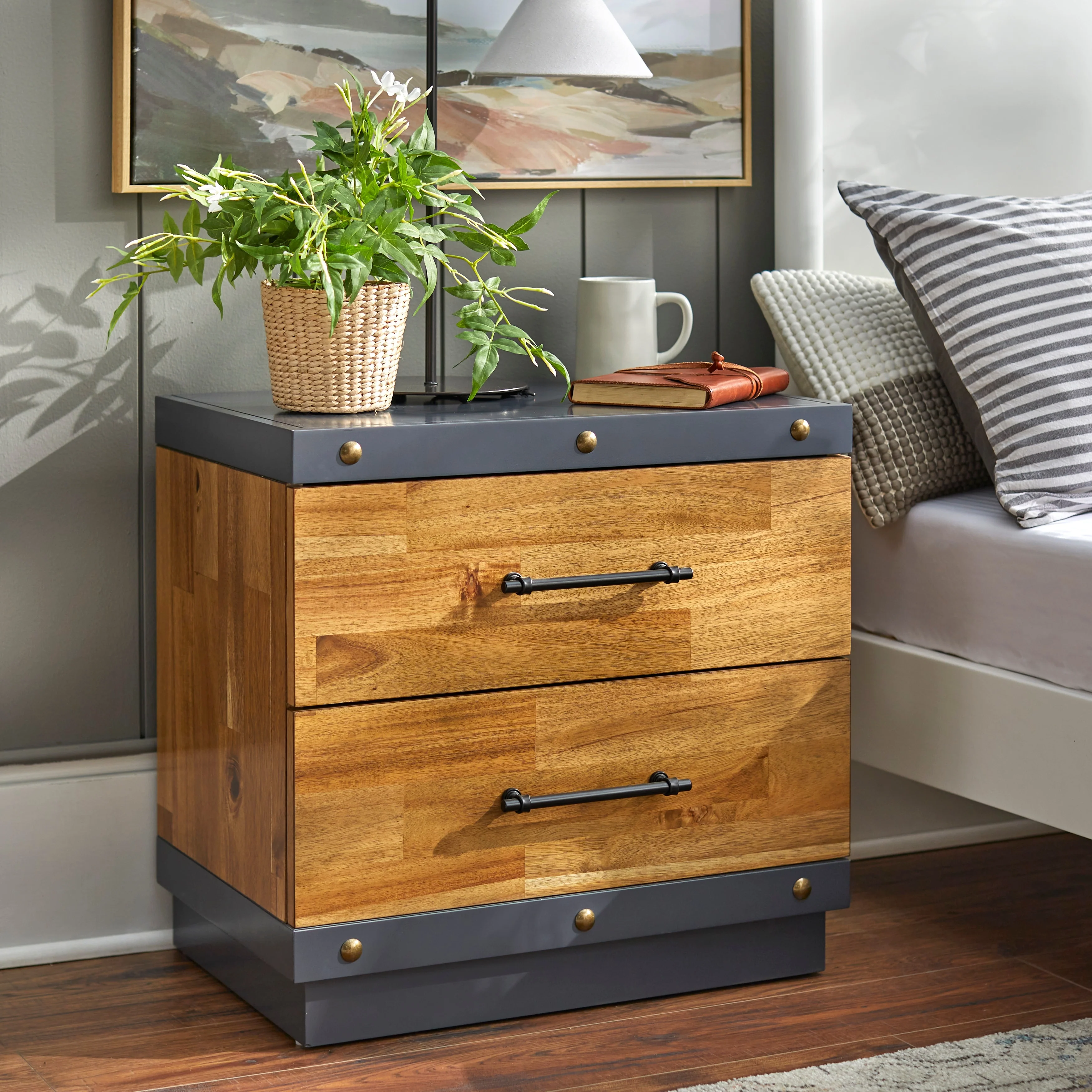 Lifestorey Drake 2-piece Chest and Nightstand Set