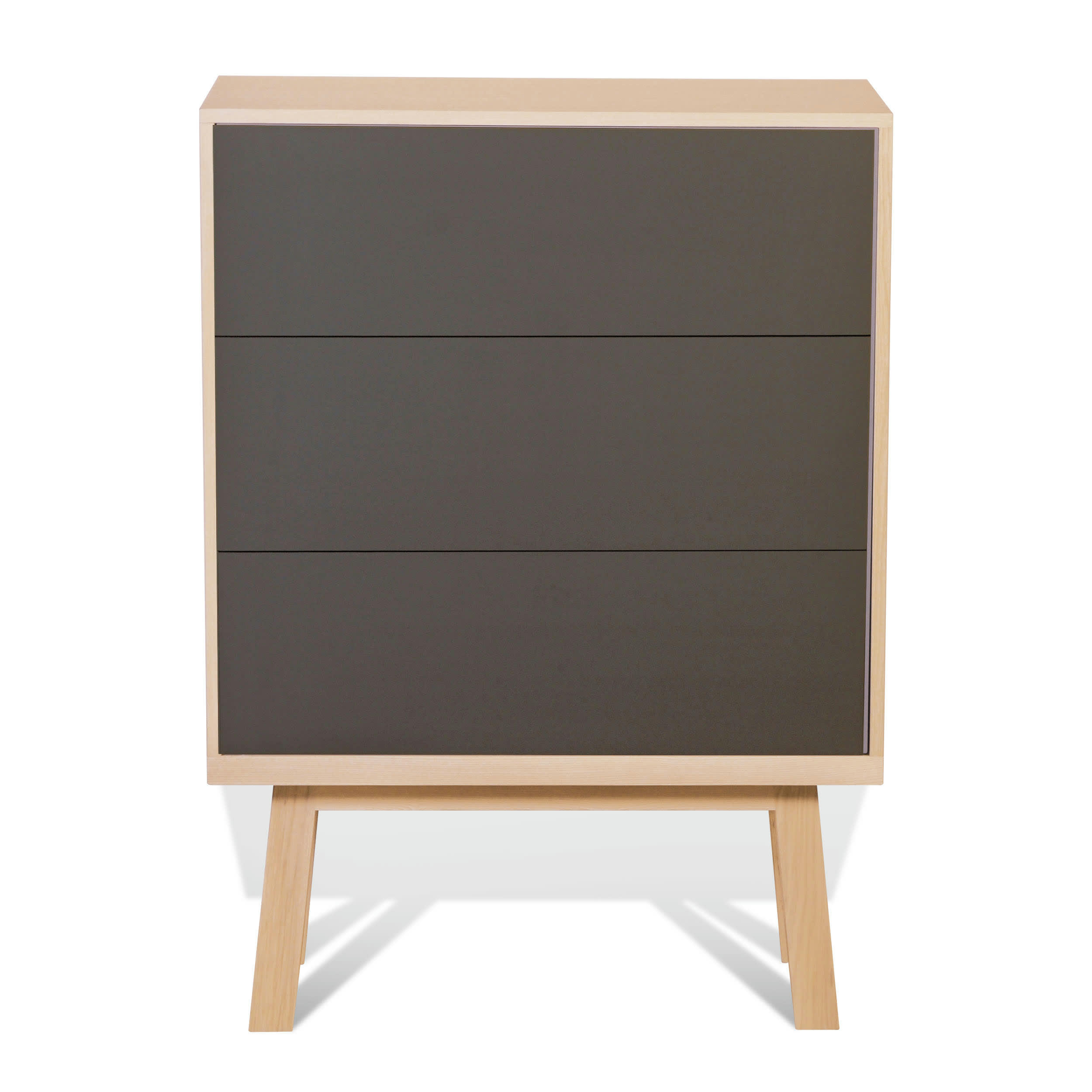 KUBE - Commode 3 tiroirs de 90 cm de large, en frêne