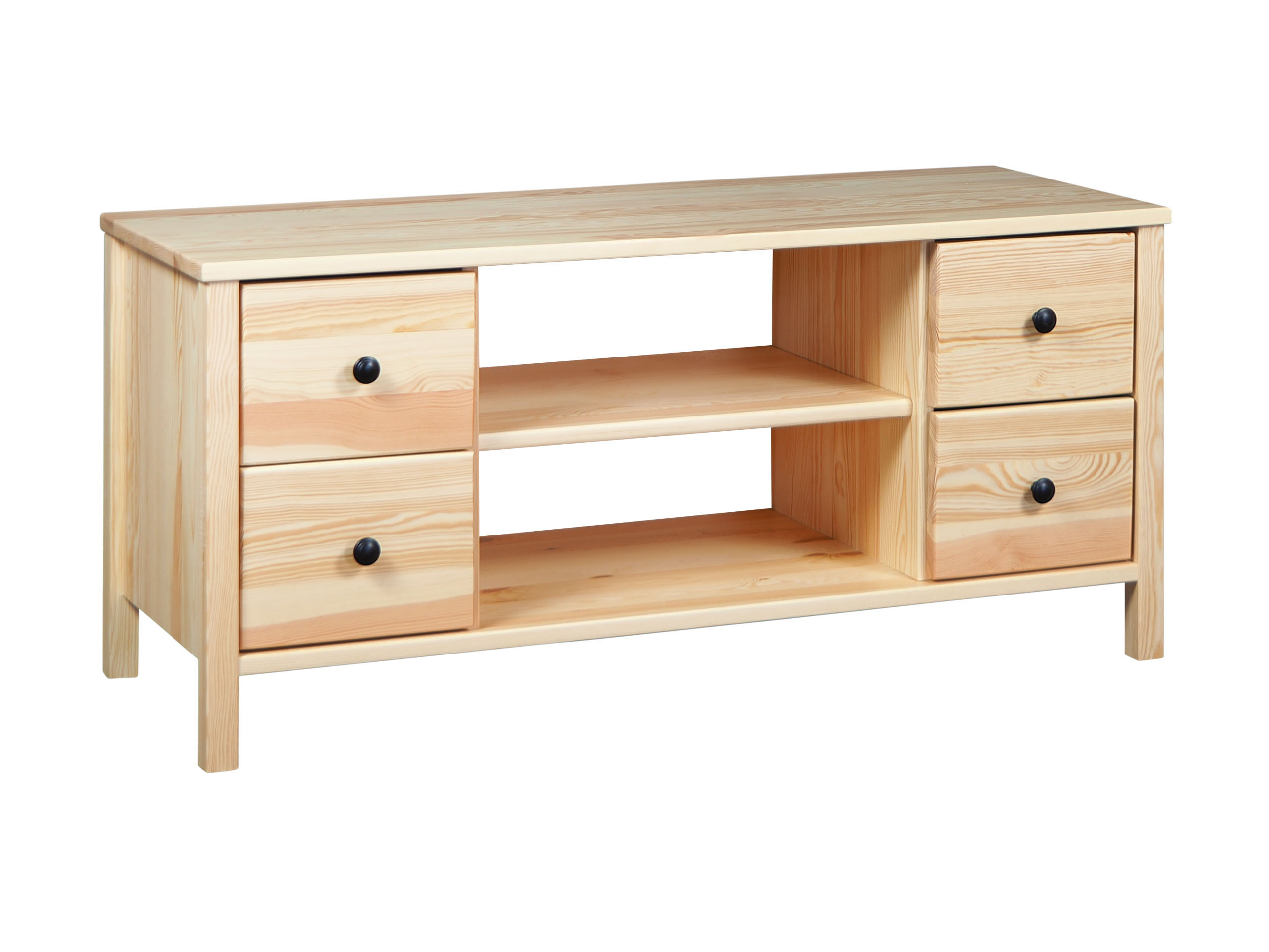 Stolik RTV 118 drewniany PRESTIGE, kolor sosnowy