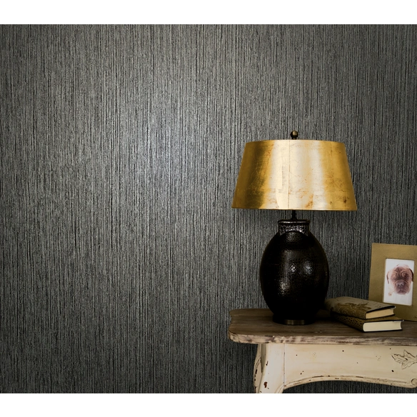 Vliestapete »Vintage Deluxe«, Uni, anthrazit