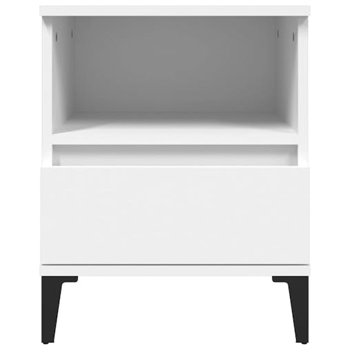 NNEVL Bedside Cabinet White 40x35x50 cm