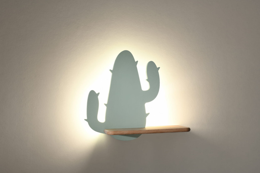 2 LAMPA cactus kinkiet 4w led 4000k iq kids zielony