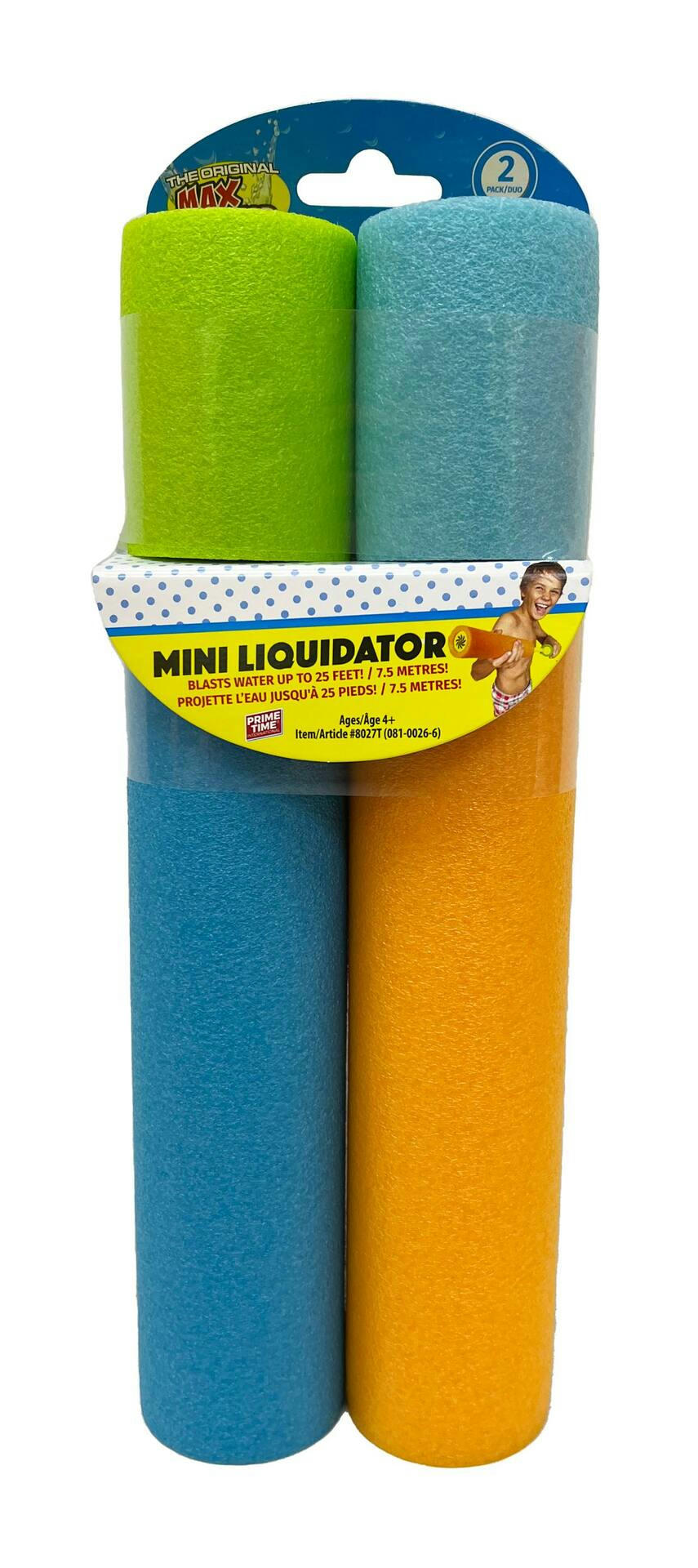 MIni Max Liquidator Pump Kids' Water Squirt Gun/Blaster, Assorted Colours, 2-pk