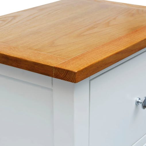 NNEVL Nightstand 36x30x47 cm Solid Oak Wood