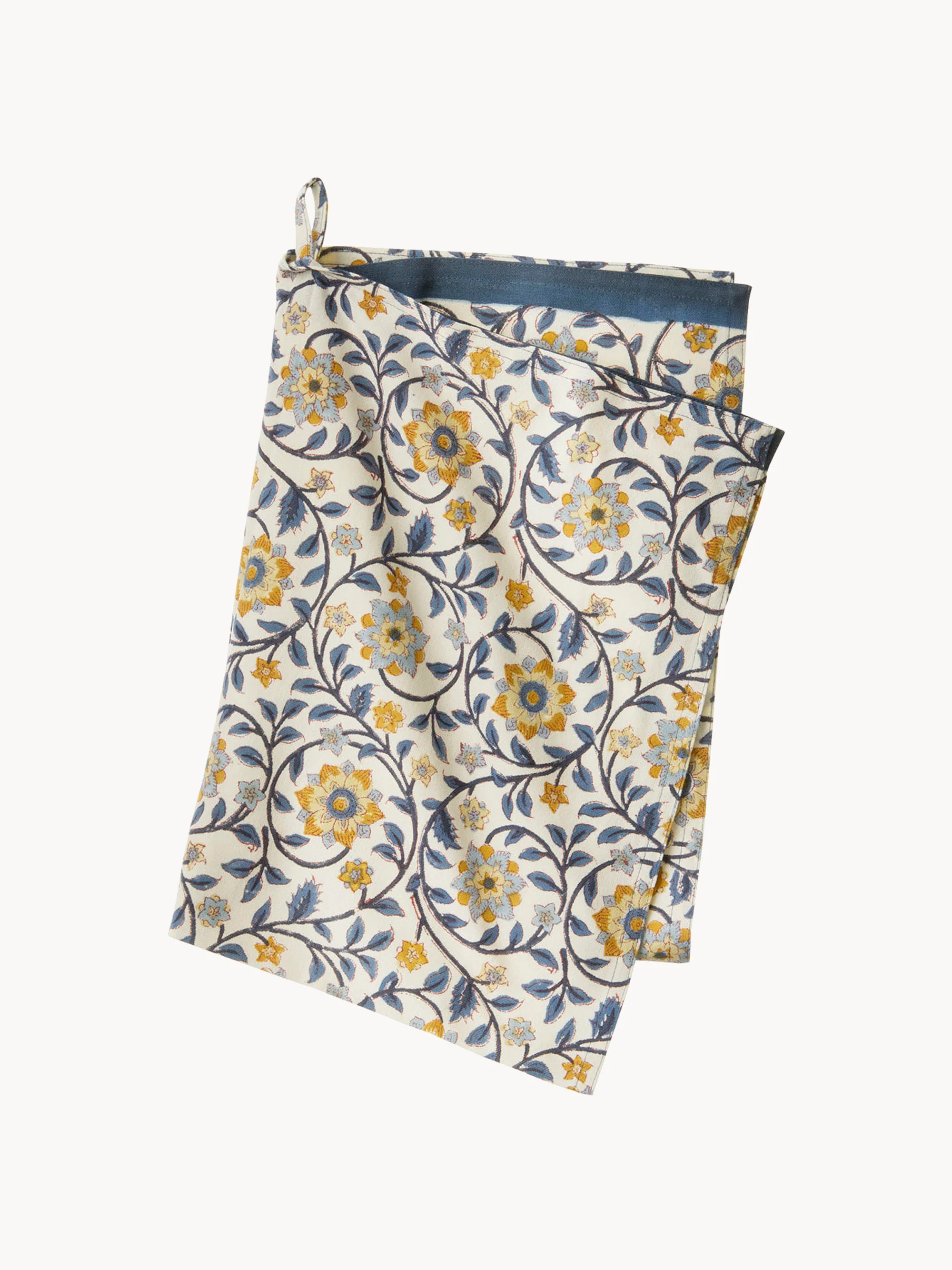 Handgefertigtes Geschirrtuch Lulu mit Blumen-Design