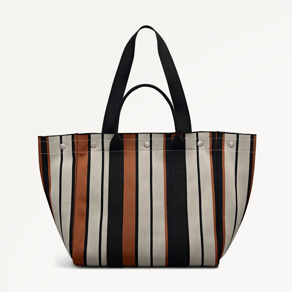 Hadleigh Place - Stripe - Large Open Top Tote