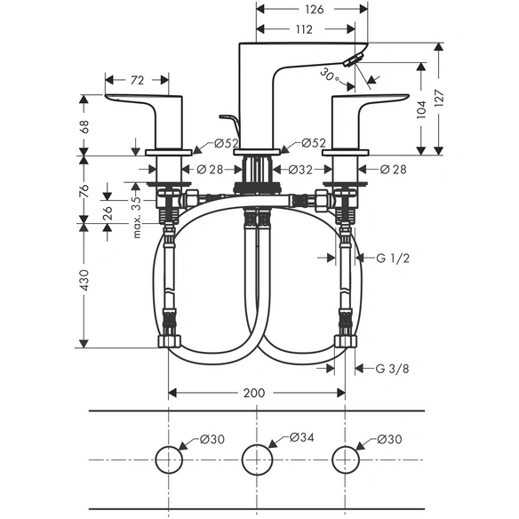 Waschtischarmatur »Talis E«, Messing