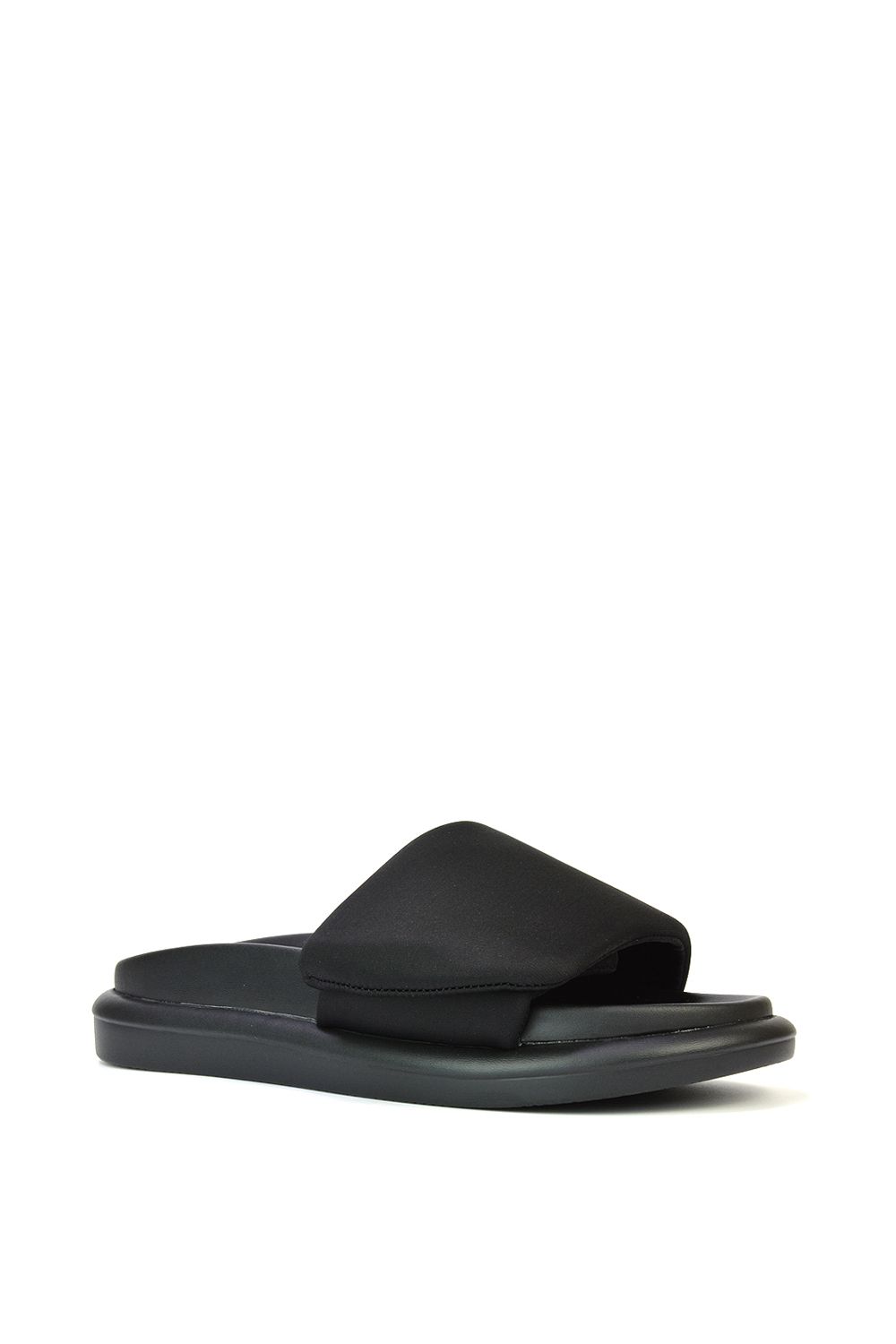 XY London Geri' Slip On Adjustable Strap Flatform Slider Flat Sandals