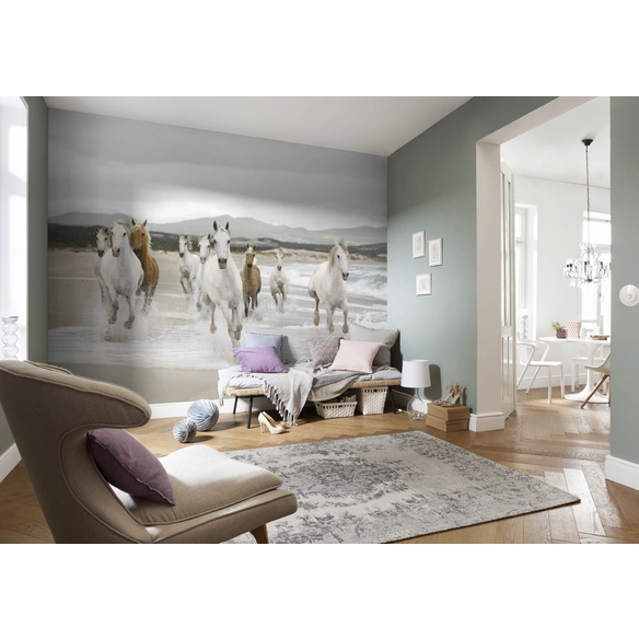 Papiertapete »White Horses«, Breite: 368 cm, inkl. Kleister