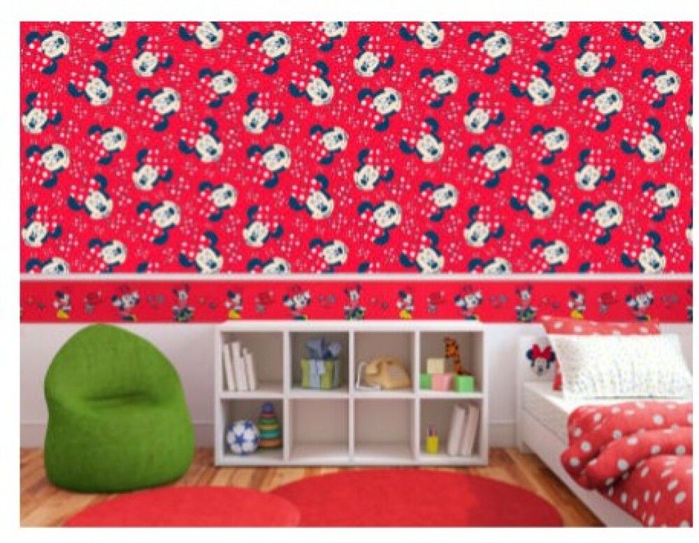 TAPET DISNEY MINNIE MOUSE RØD SLØYFE
