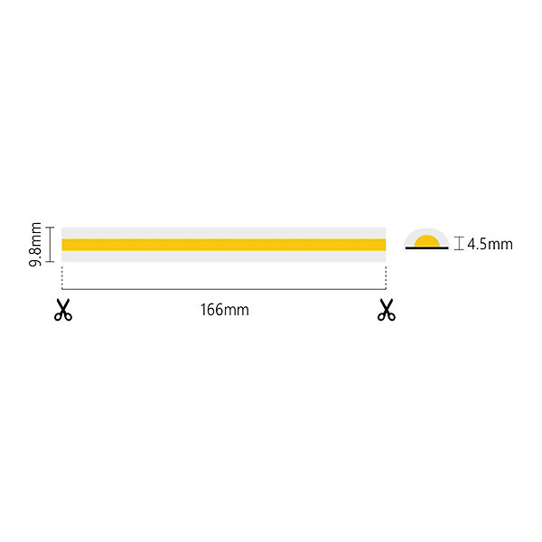 Bande LED COB IP65 monochrome 5m 14W/MT 220V 4000K