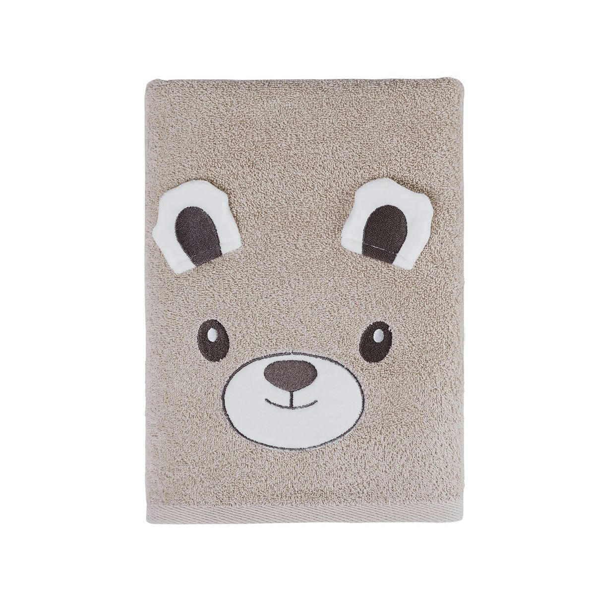 BOBBY L'OURS - Drap de bain enfant  sable 70x130 cm