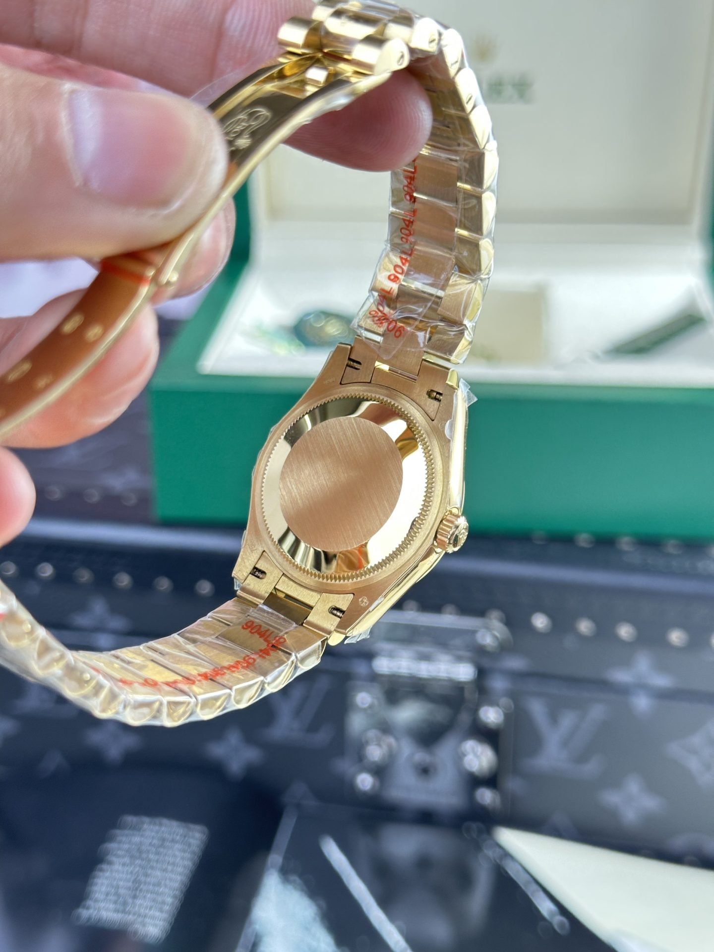 Rolex Datejust 278288 YG Plated Olive Green Dial CZ Diamonds 31mm AAA Replica