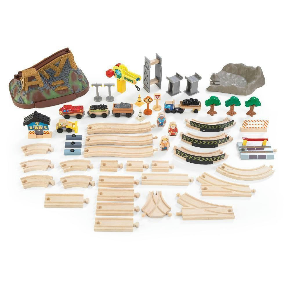- Circuit de train en bois enfant bucket top