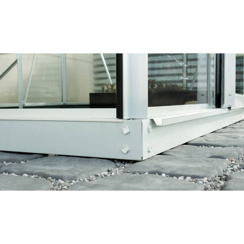 Embase pour serre adossée Styx grise 1,3 m² VITAVIA
