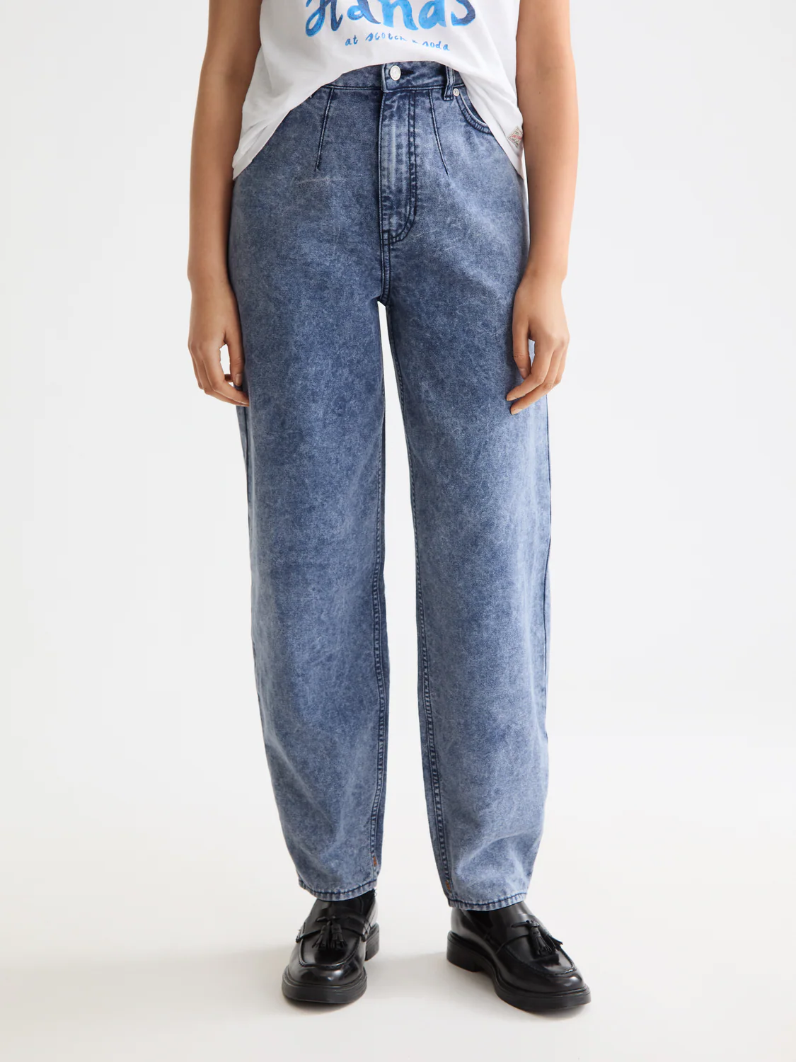 The Tide Longer Inseam Balloon Jeans In Mountain Dyed Canvas