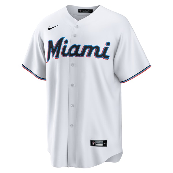 Jake Burger Miami Marlins Nike   Home Replica Team Jersey - White