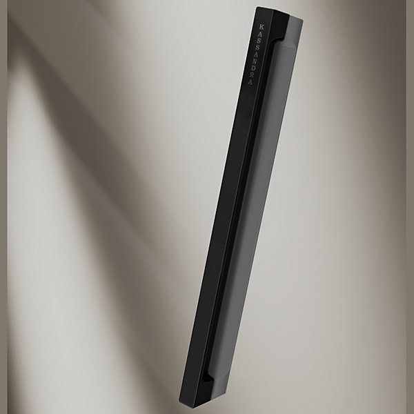 Paroi de douche coulissante DELTA - Noir Mat - 106-108.6 cm - Fermeture amortie - Réversible - Anticalcaire