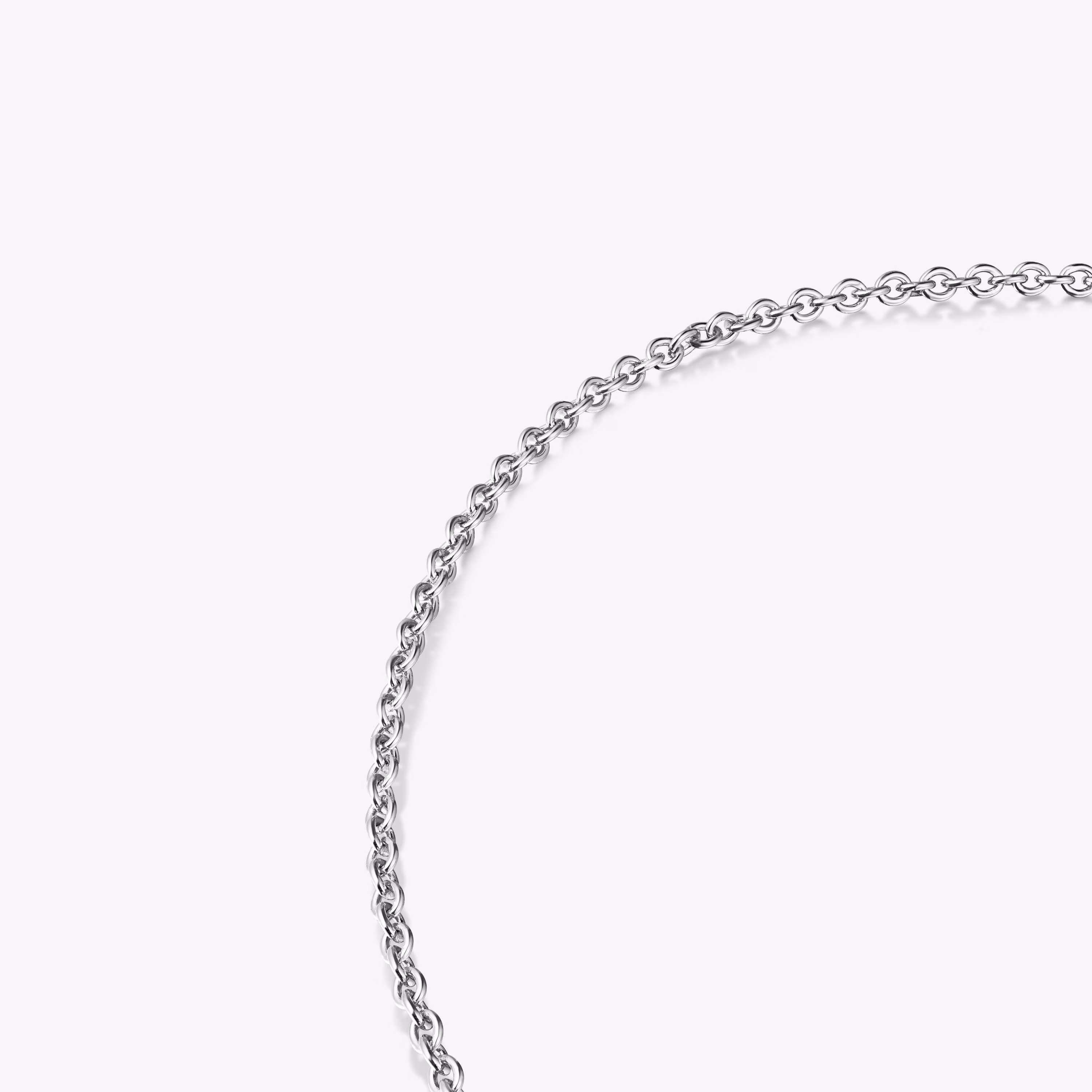 Gargantilla de plata de anilla pequeña, 42 cm. Hold