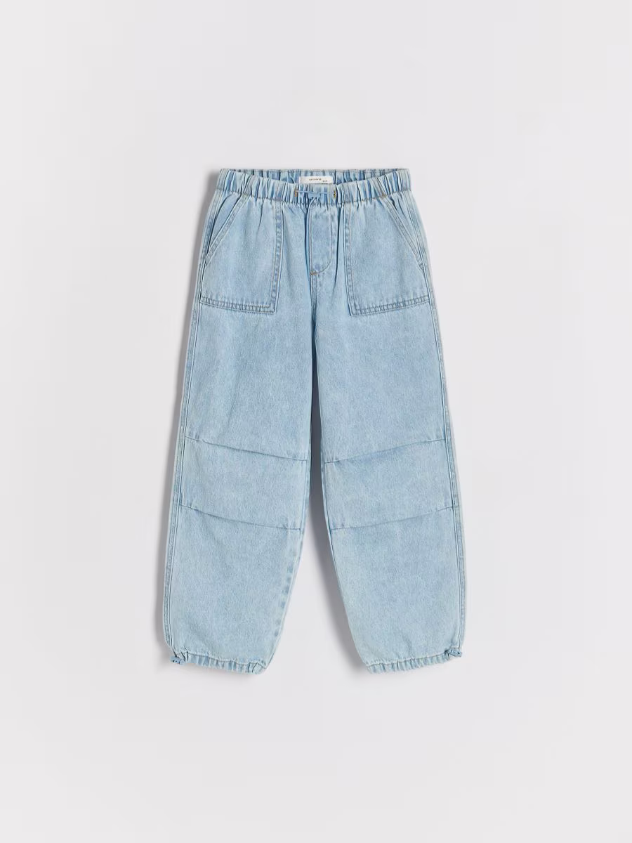Denim Parachute Trousers