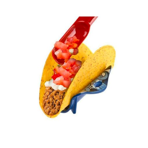 New Prepara Taco Carousel Holder Stand & Taco Spoon Set Of 2