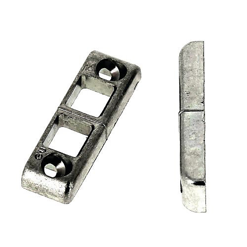 Gâche tringle double en applique pour PVC 81x17x8mm - FERCO - E-19509-00-0-1