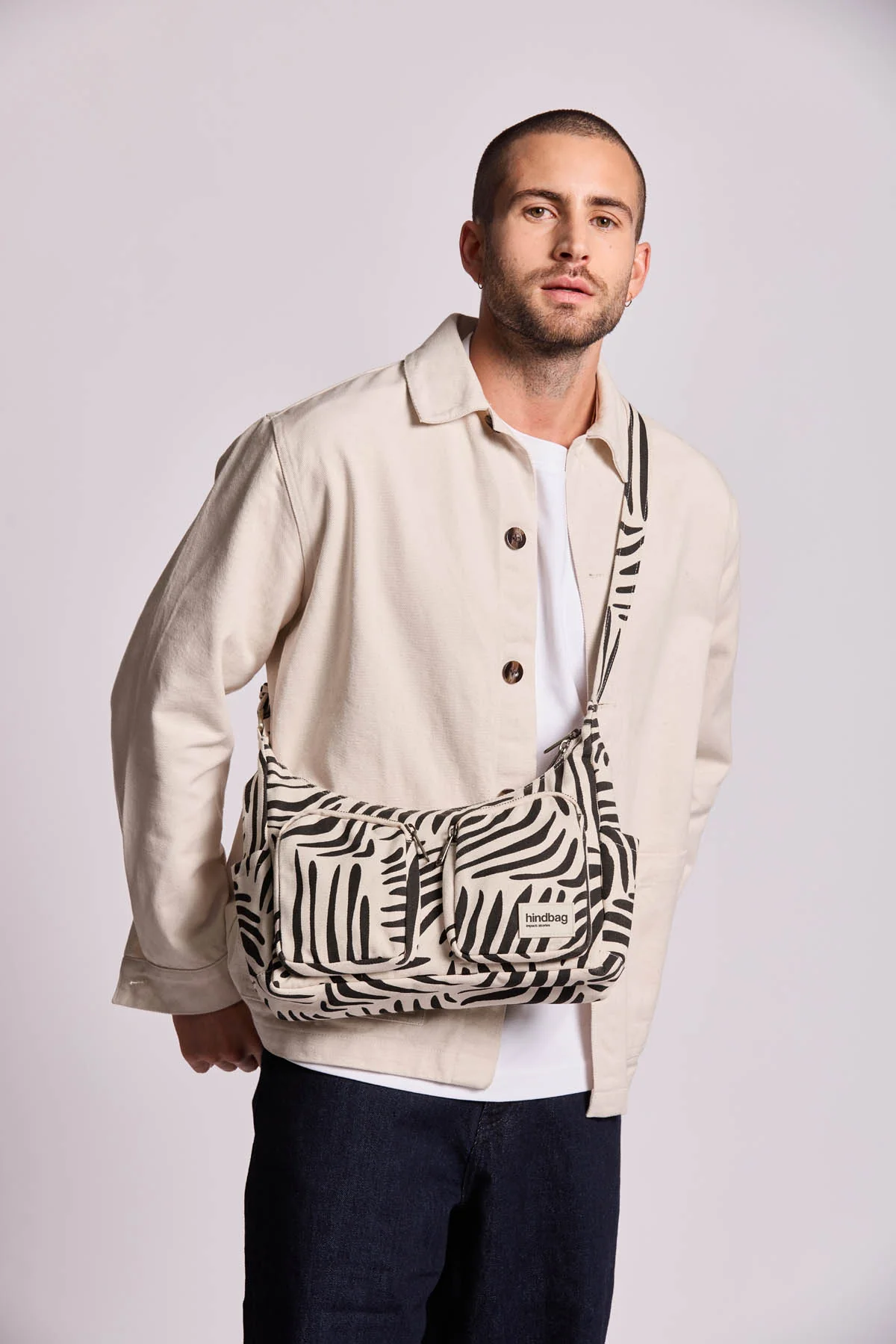 Sac multipocket Emile Zèbre écru