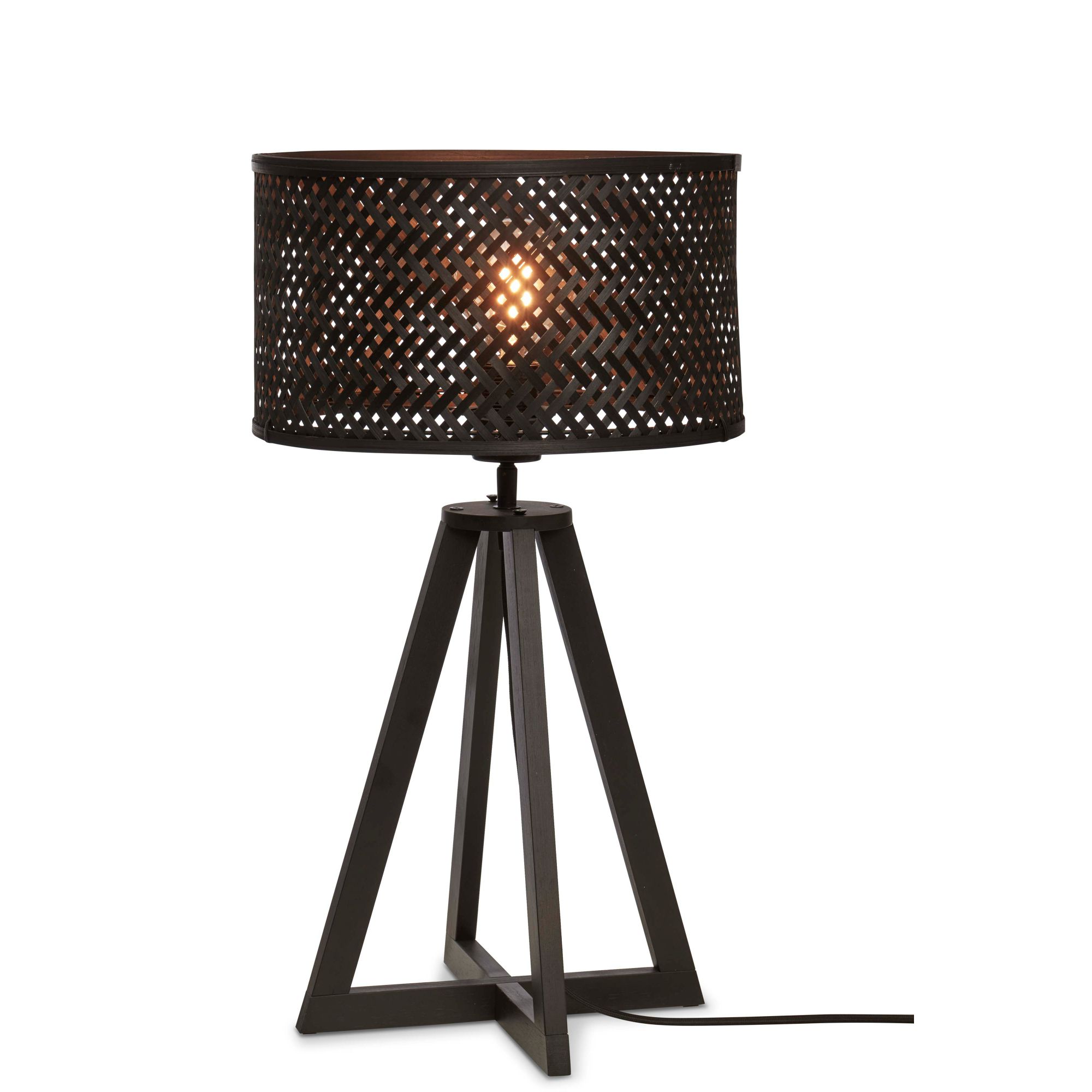 GOOD&MOJO tafellamp Java - zwart - Ø32cm
