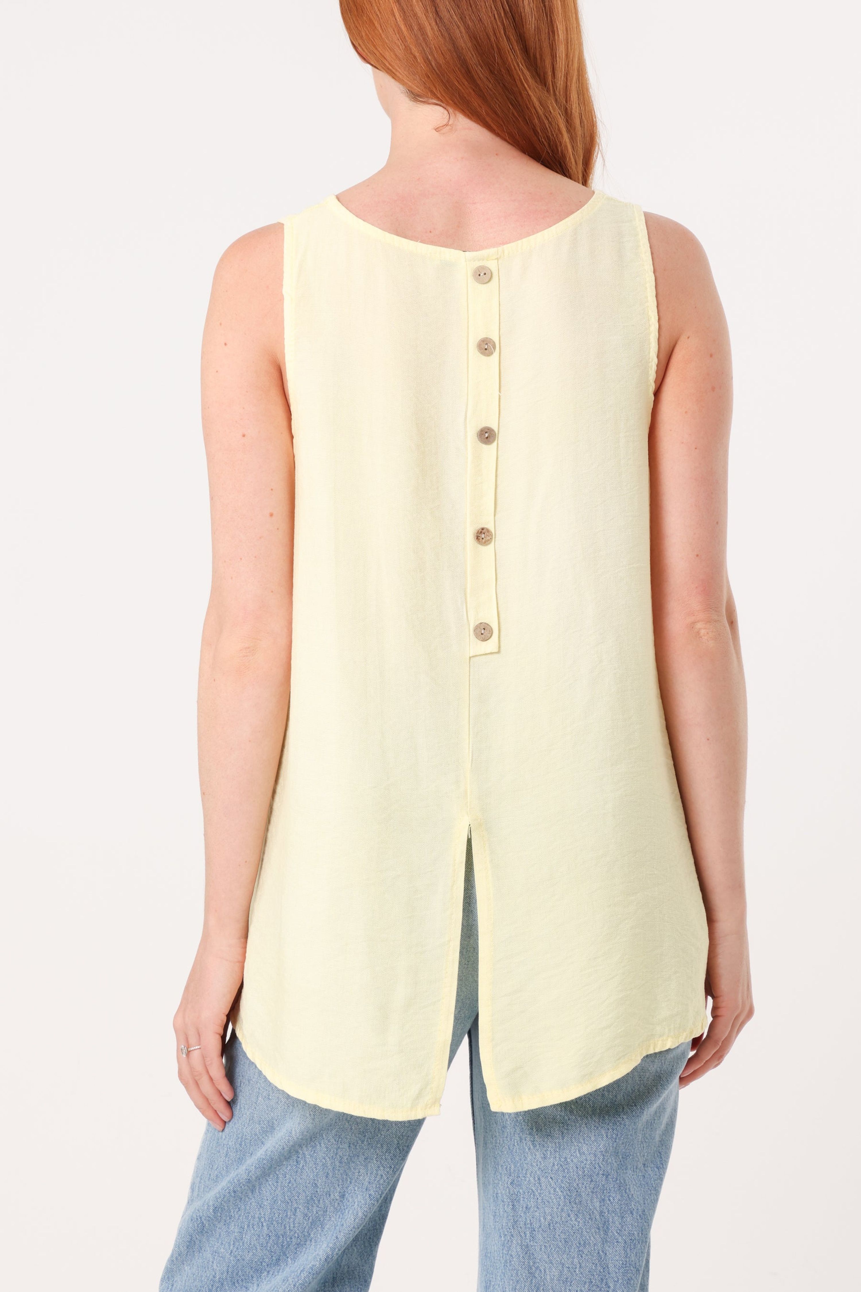 Blue Vanilla Lemon Sleeveless Top