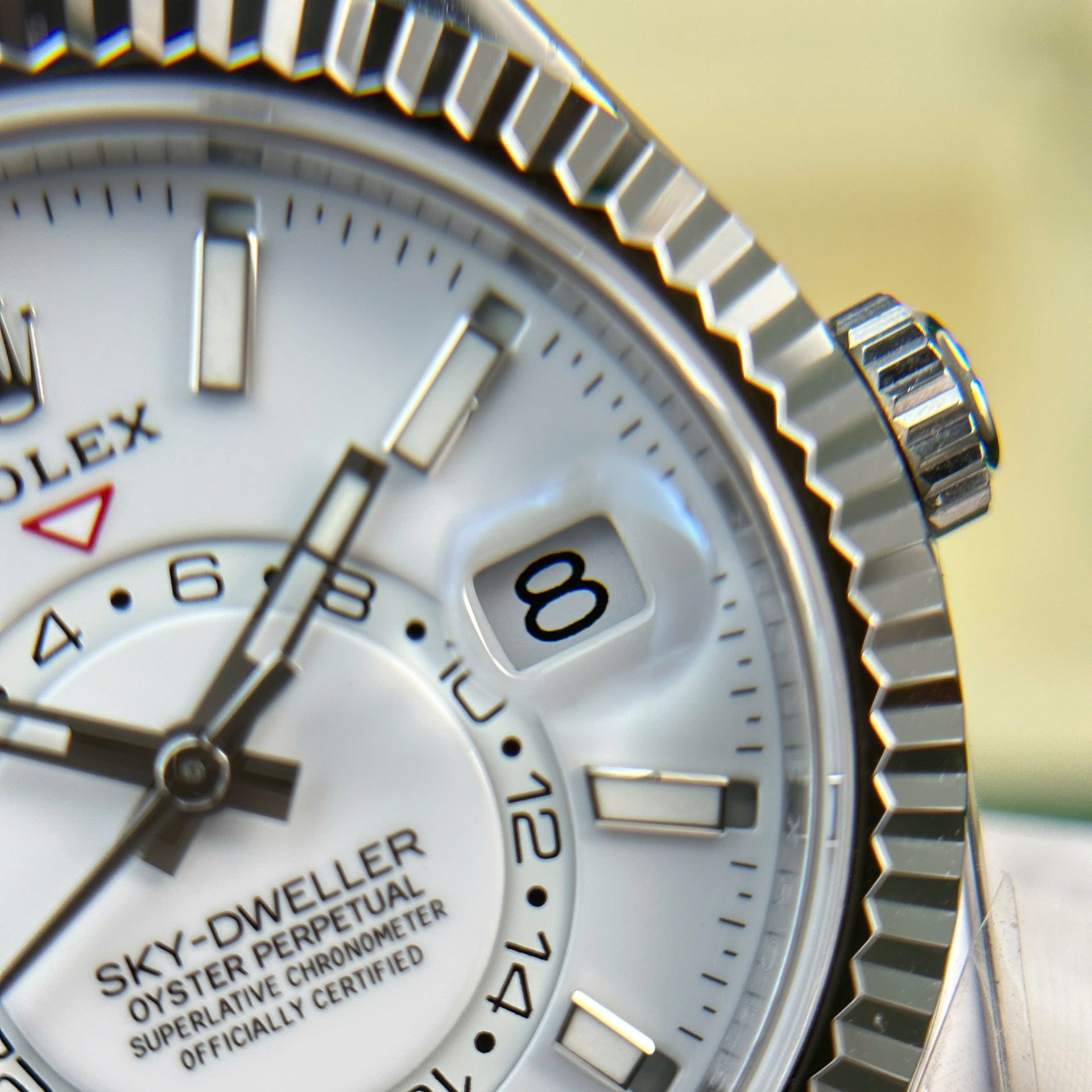 Rolex Sky-Dweller 904L Steel White Dial 42mm Oysterflex Super Clone