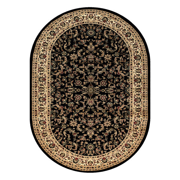 Dywan ROYAL ADR owal wzór 1745 czarny100x180 cm