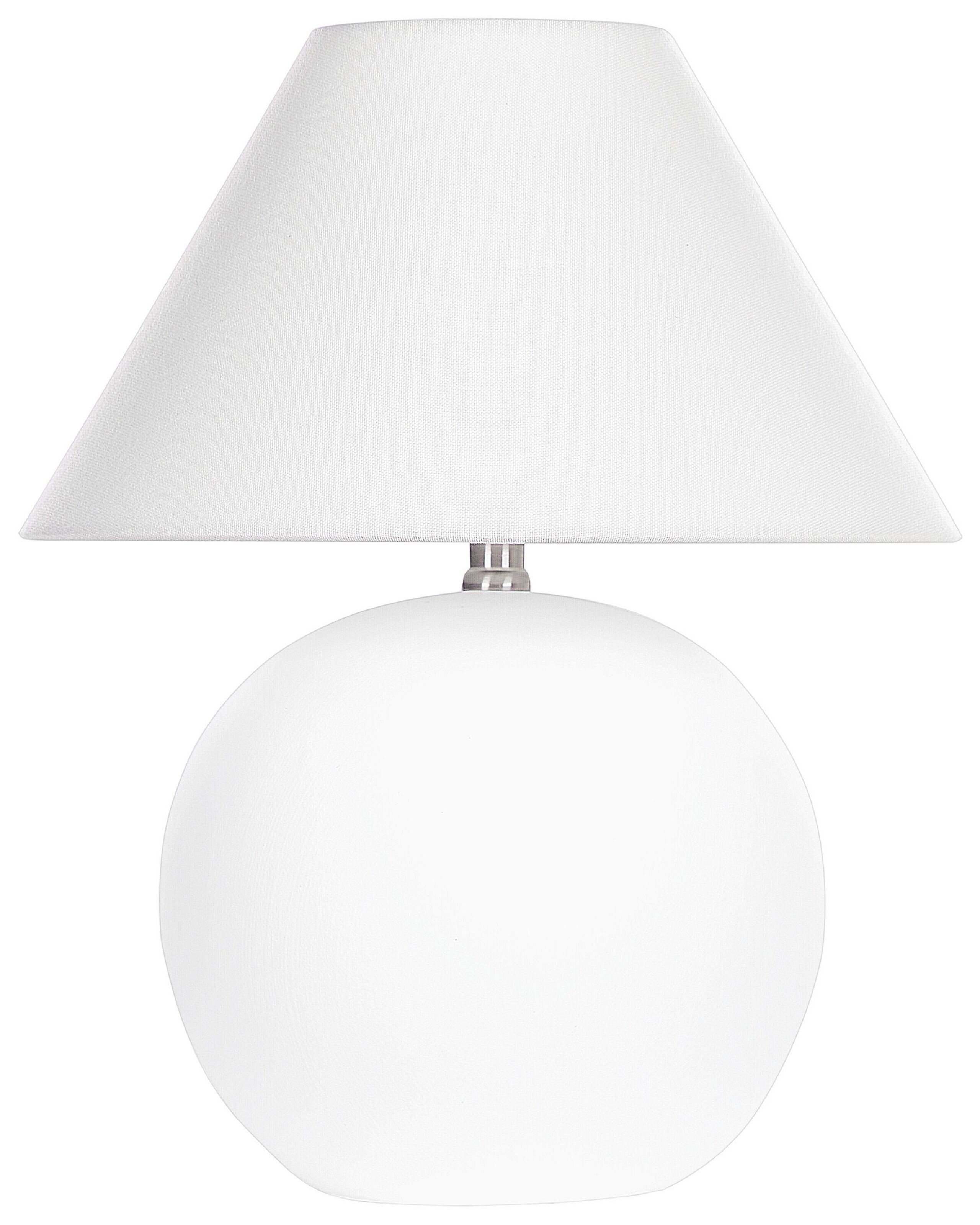 Lampa stołowa nocna ceramiczna 41 cm biały