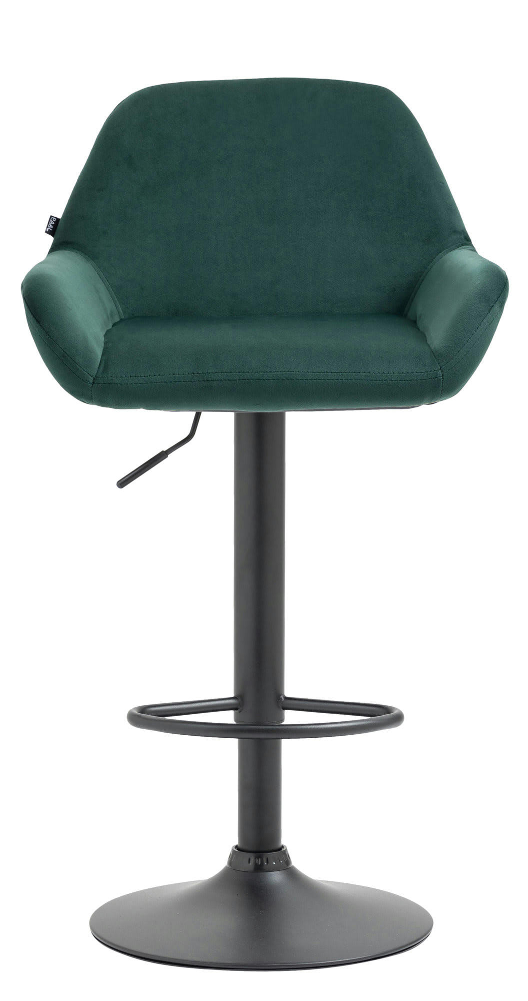 VELOURS - Tabouret de bar velours ajustable pivotant velours Vert foncé
