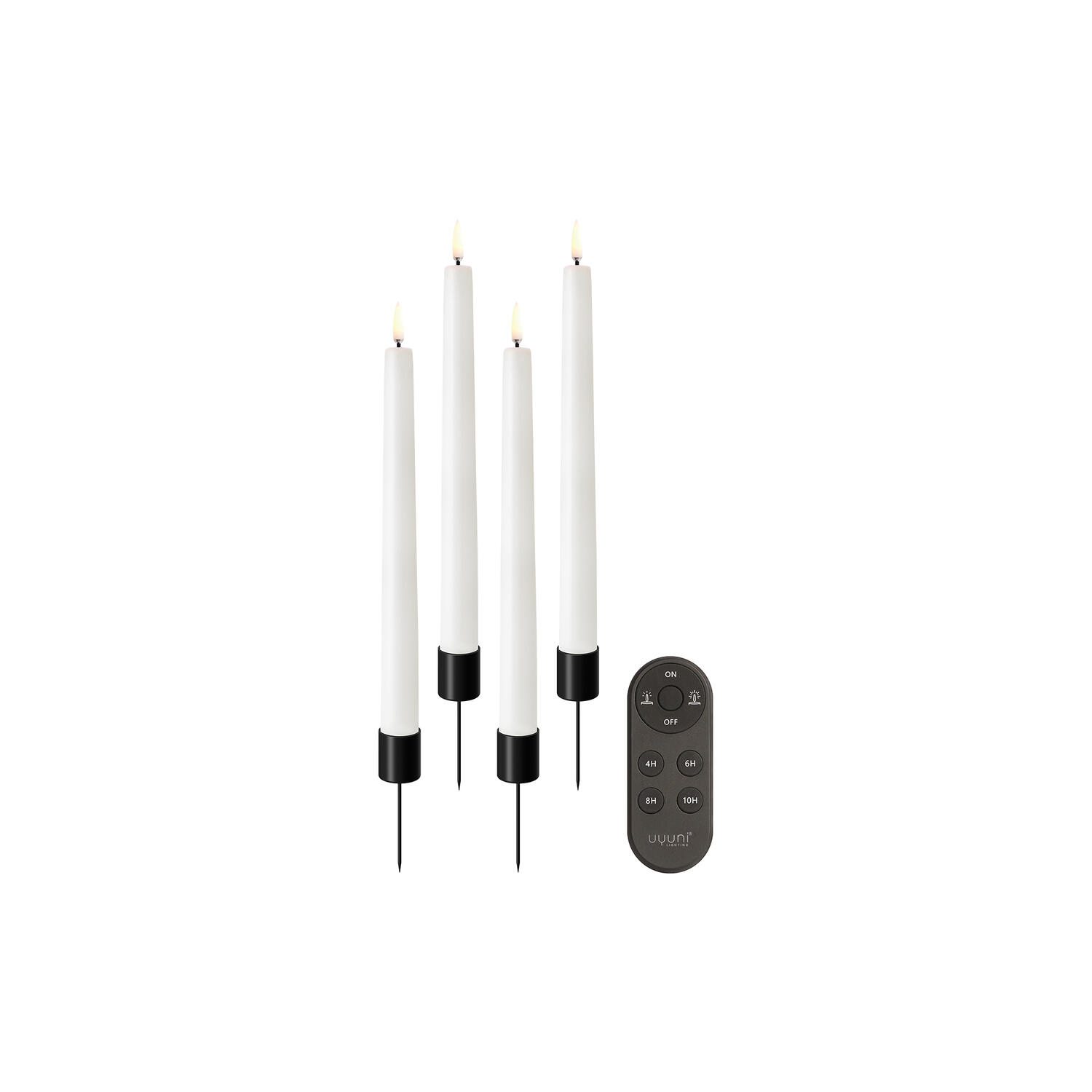 Gave&aelig;ske LED kronelys 4-pak, nordic white