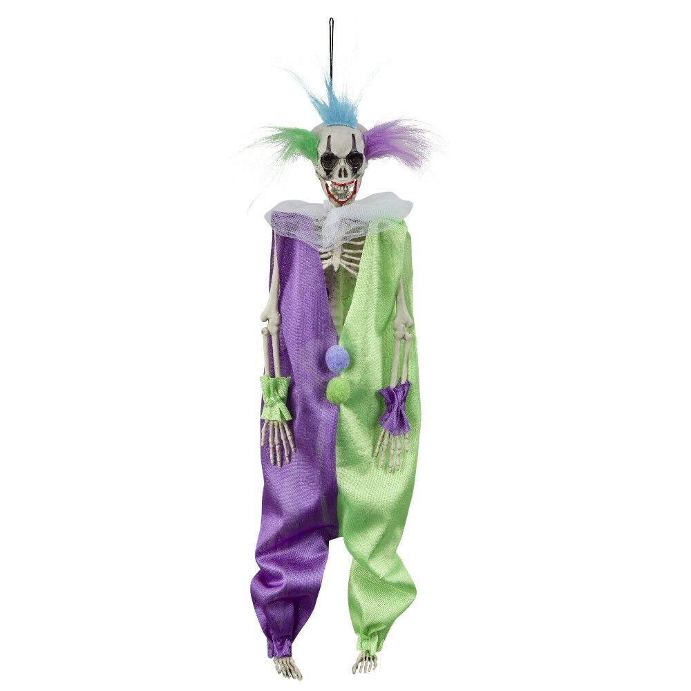 Squelette clown Halloween à suspendre
