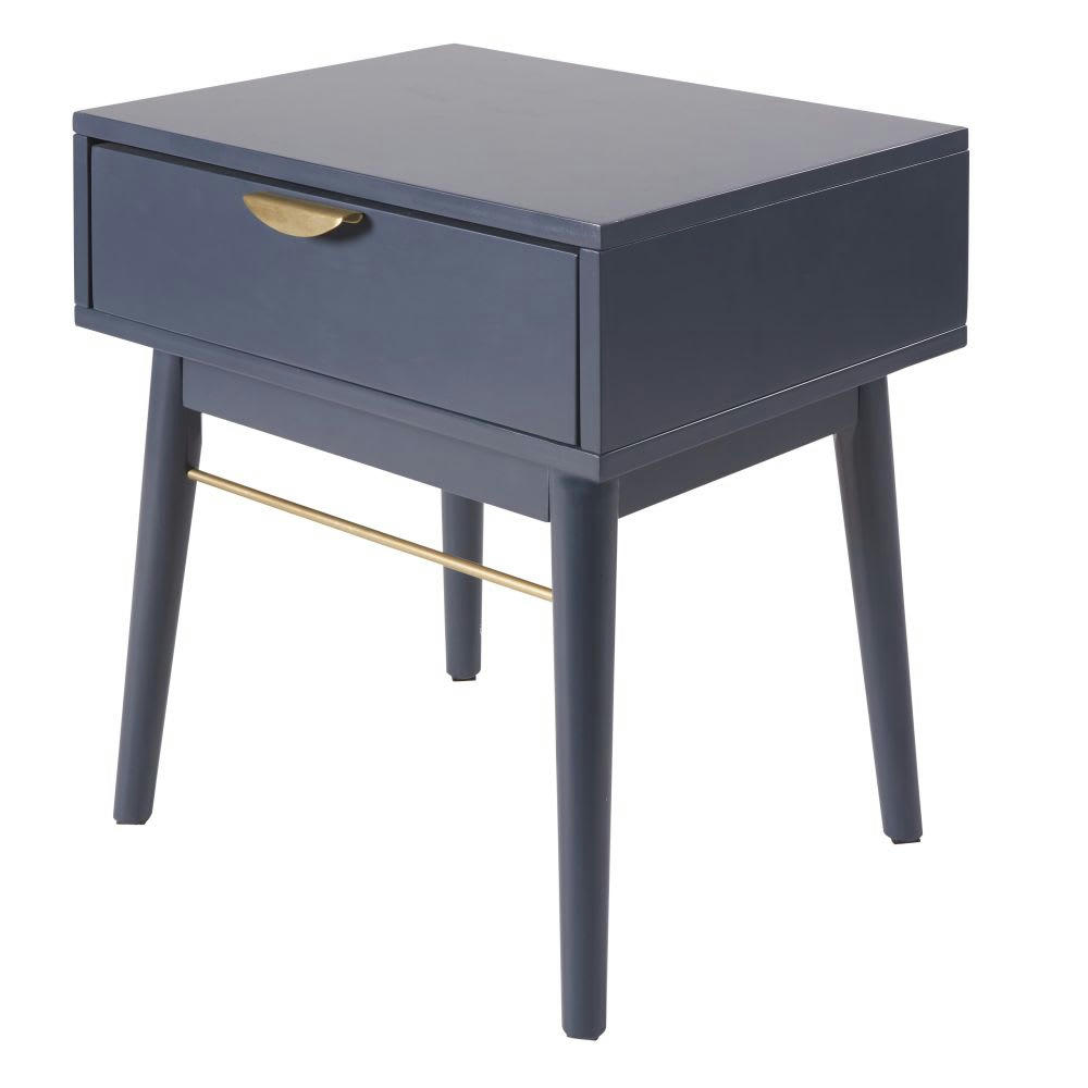 Penelope - Table de chevet 1 tiroir bleu foncé