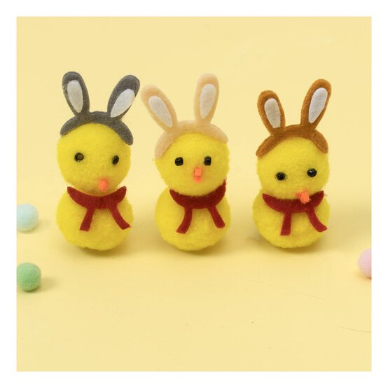 Yellow Chicks with Bunny Ears 3 Pack