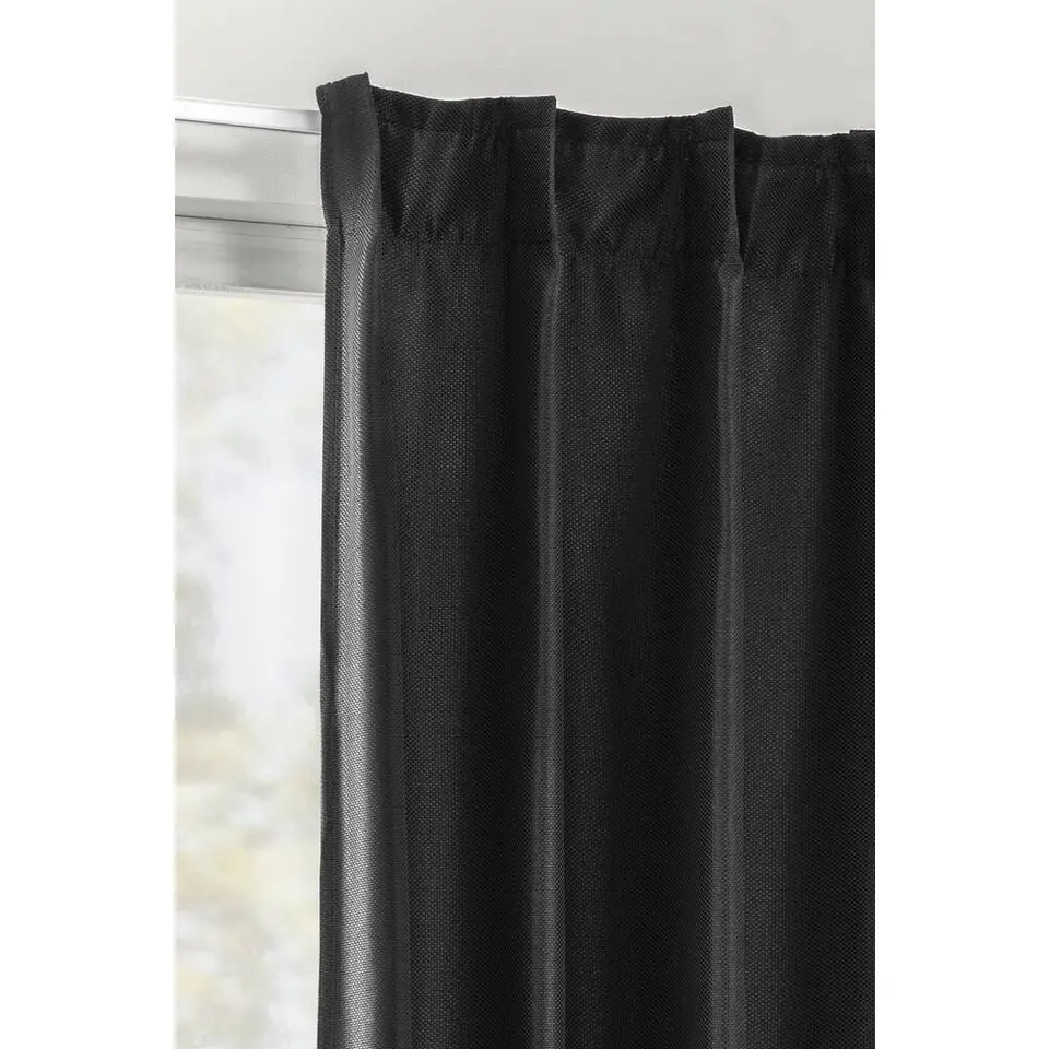 Gordijn Luca - zwart - 140x280 cm (1 stuk)