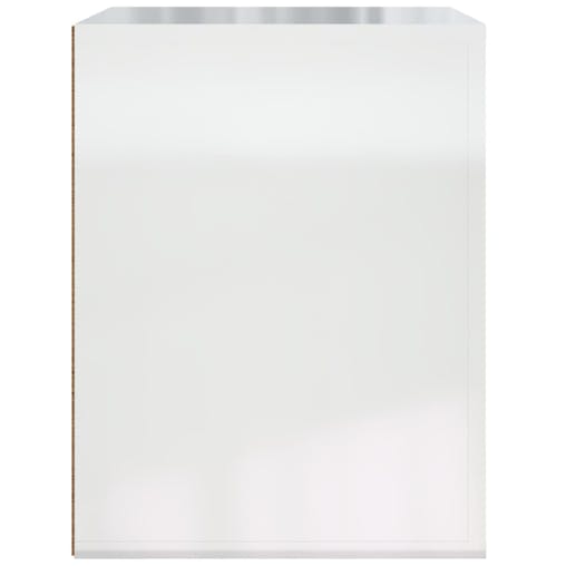 NNEVL Wall-mounted Bedside Cabinet High Gloss White 50x36x47 cm