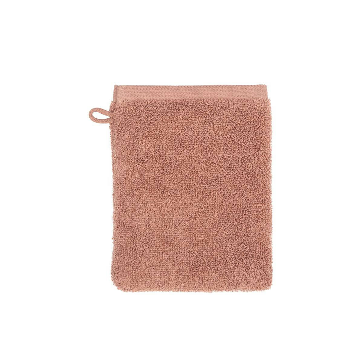 MA DOUCE - Gant de toilette en  coton rose 15 x 21 cm