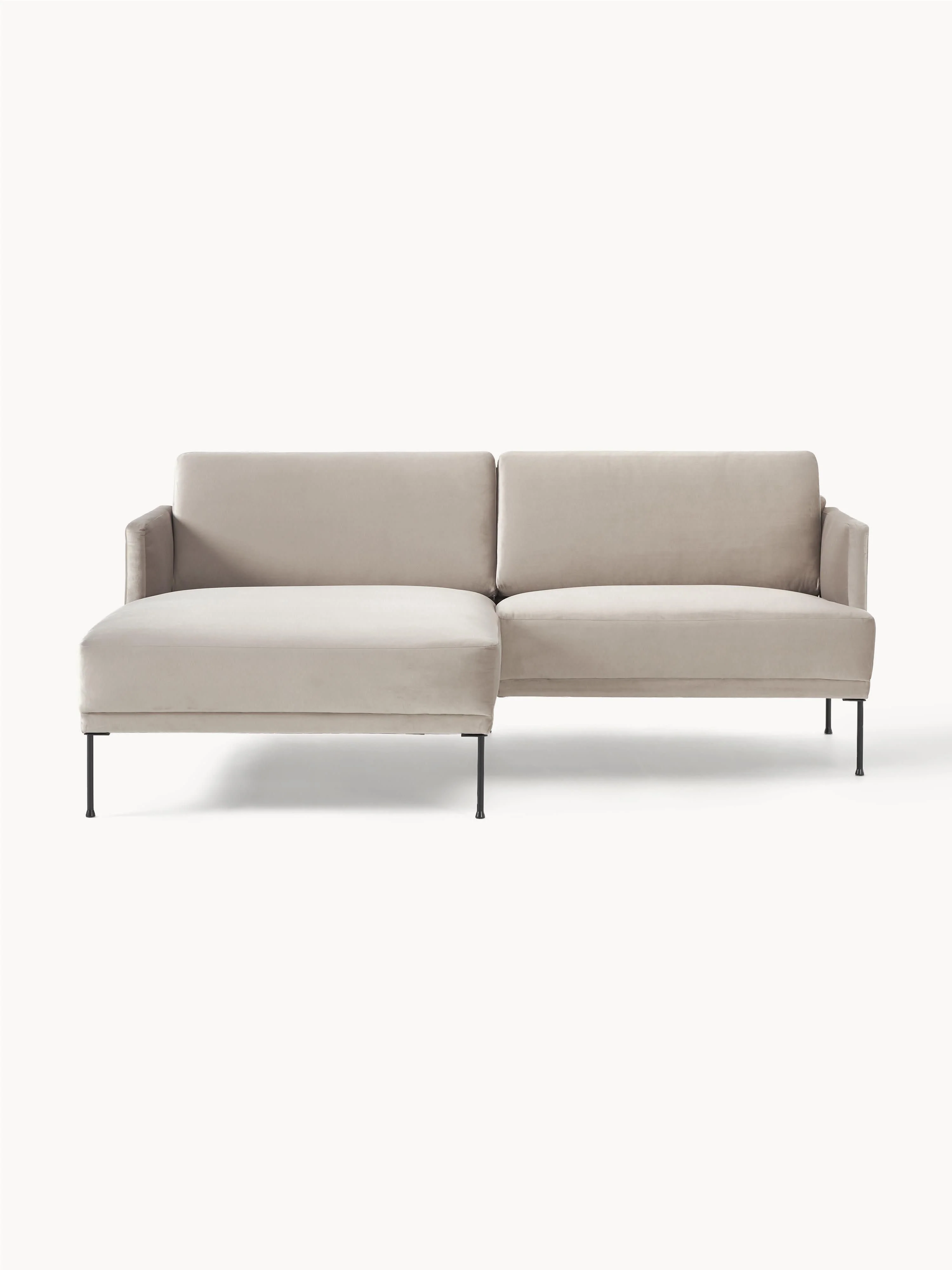 Kleines Samt-Ecksofa Fluente