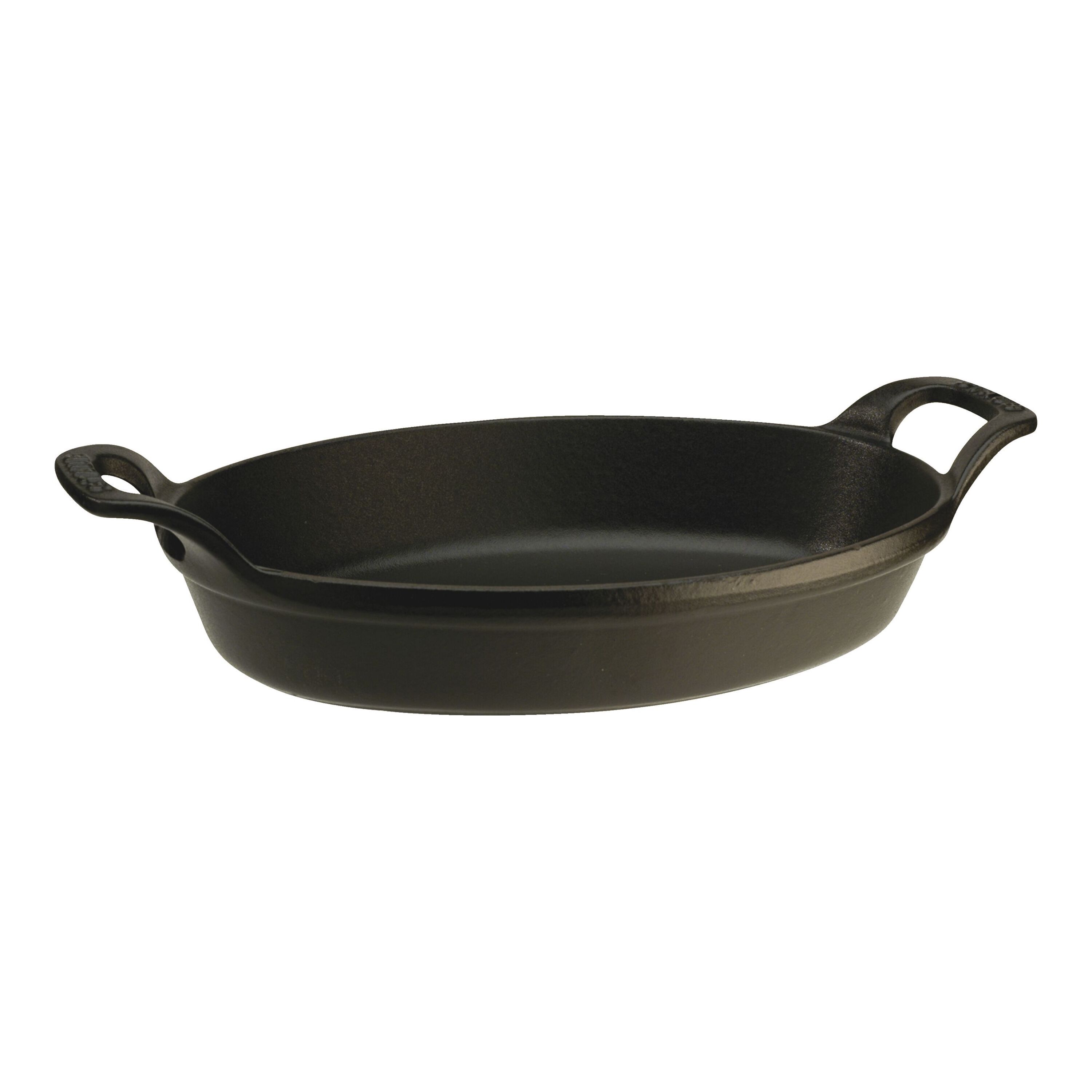 21 cm oval Cast iron Oven dish black