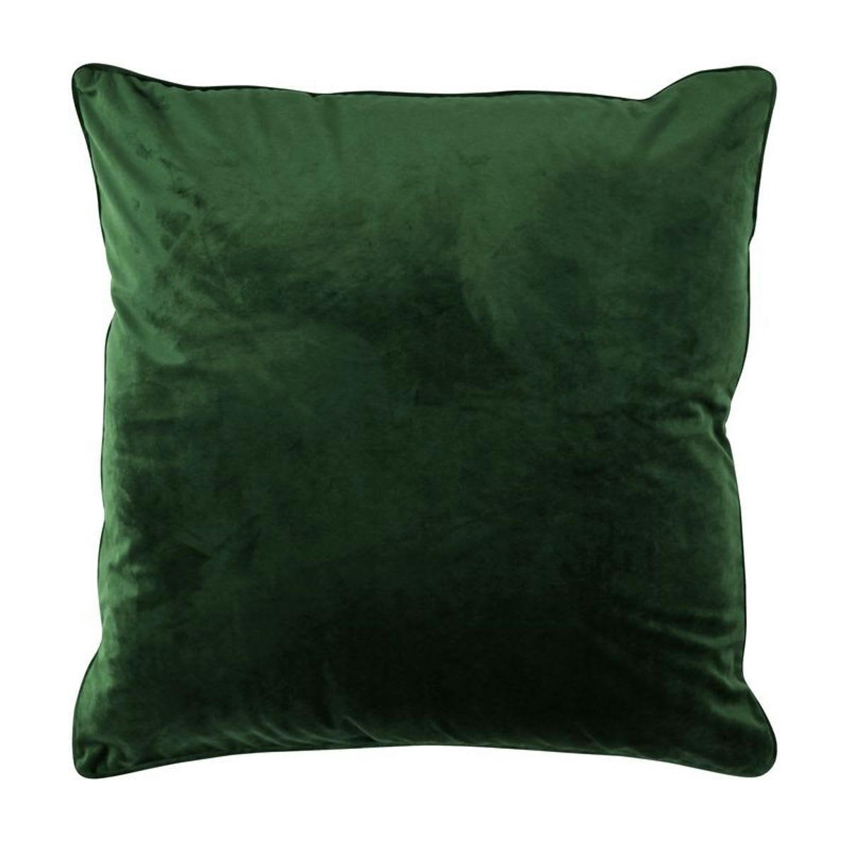 VELOURS - Coussin en velours vert foncé 70x70