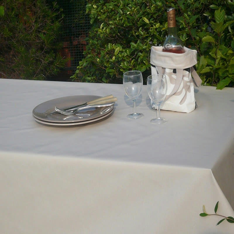 UNI - Nappe enduite carrée 160 x 160 cm beige